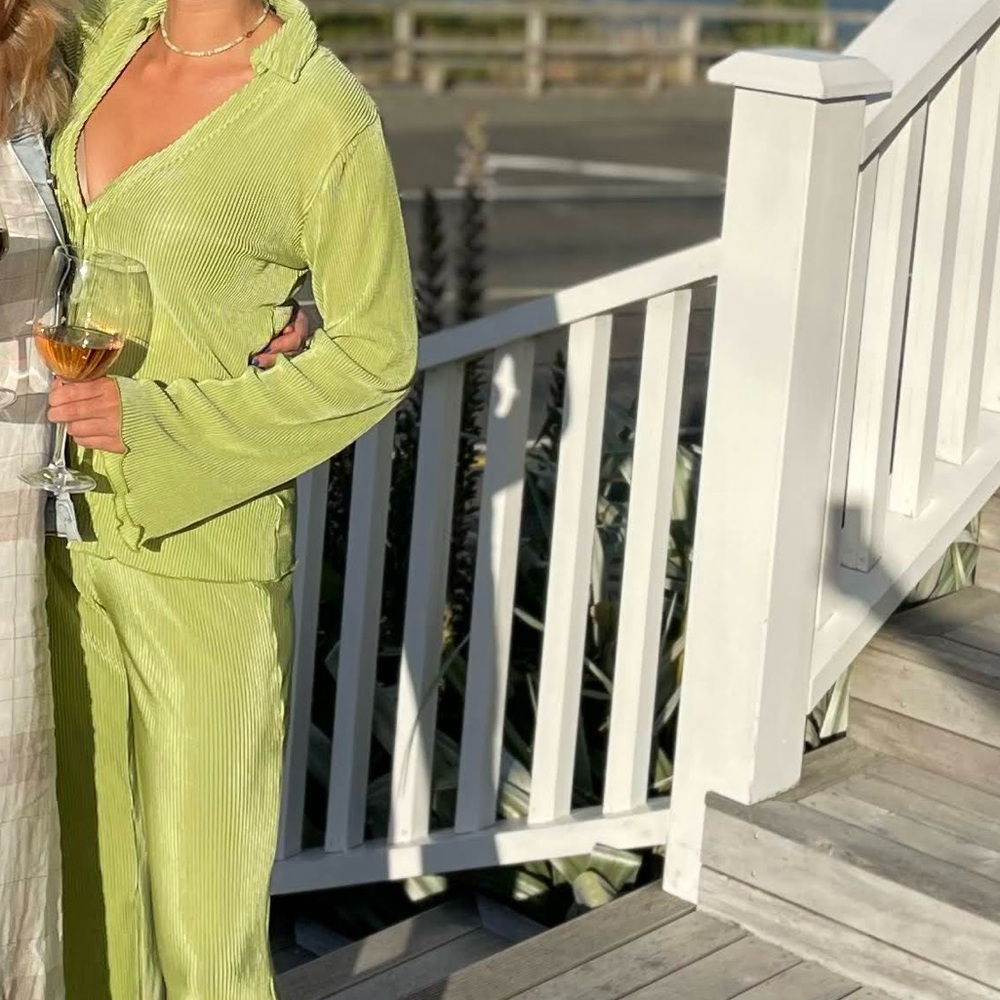 Dazie Plisse Green Set